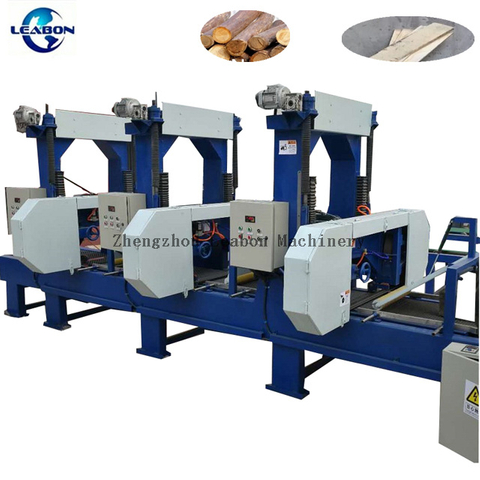 Portablel Wood Cutting Line Multiple Heads Horizontal Band Saw 