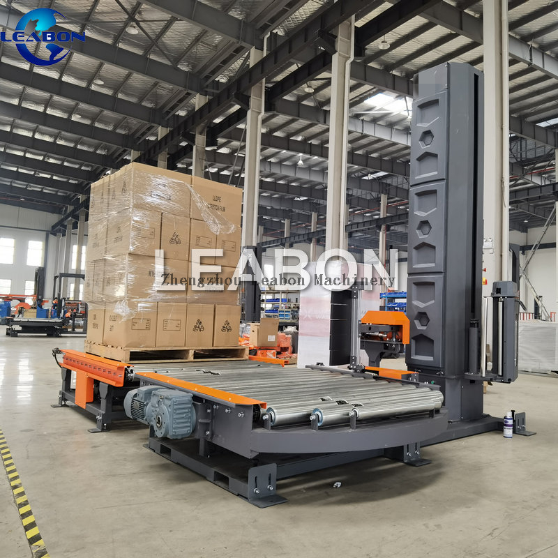 High Quality Intelligent Online Fully Automatic Pallet Wrapping Machine with Slewing Ringturntable